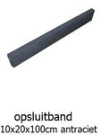 betonband 10x20x100cm antraciet/zwart